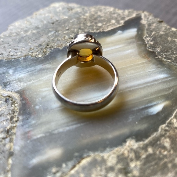 Genuine Ethiopian Opal Gemstone Ring, 925 Sterling Silver - Picture 6 of 16